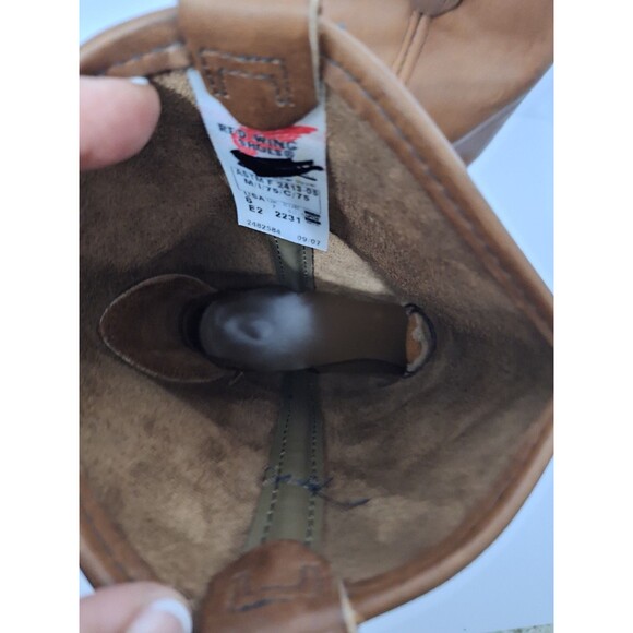 Vtg Red Wing Work Pecos Boots Men\'s Sz 8 SuperSole Leather Boots Steel Toe Brown